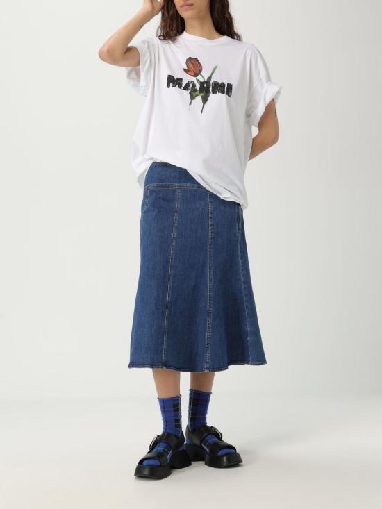 25FW 마르니 반팔 티셔츠 THJET49P18USCY31 LOW01 White - MARNI