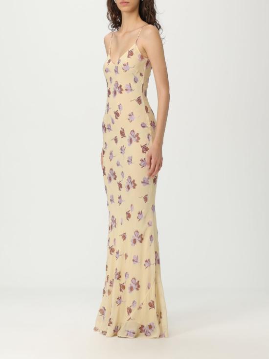 25FW 셀프 포트레이트 롱 원피스 PF25114XY Yellow - SELF PORTRAIT