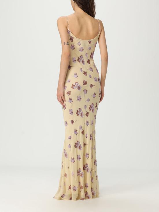 25FW 셀프 포트레이트 롱 원피스 PF25114XY Yellow - SELF PORTRAIT