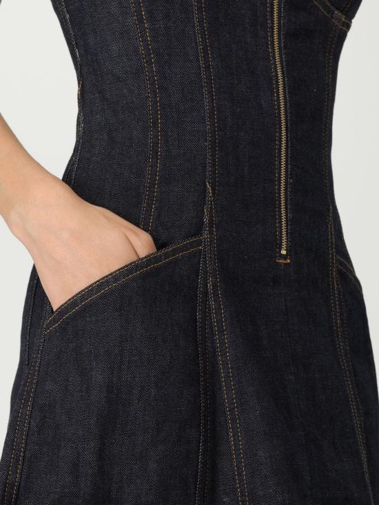 25FW 셀프 포트레이트 롱 원피스 PF25801MBL Blue - SELF PORTRAIT