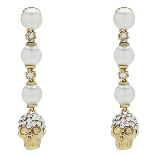 25FW 알렉산더 맥퀸 이어링 836464J161P1953 WHITE