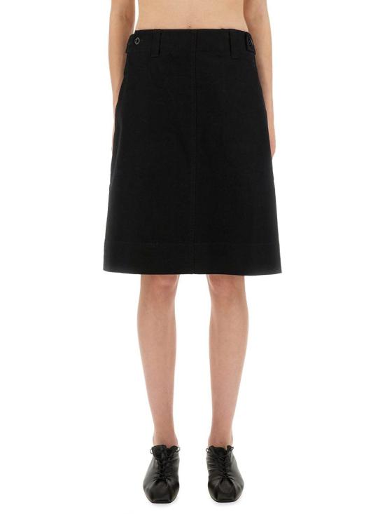 마가렛호웰 미디 스커트 WHSK0511S25KKP OFB OFF BLACK DOM