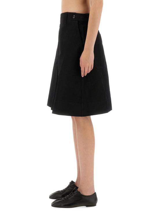  마가렛호웰 미디 스커트 WHSK0511S25KKP OFB OFF BLACK DOM - MARGARET HOWELL