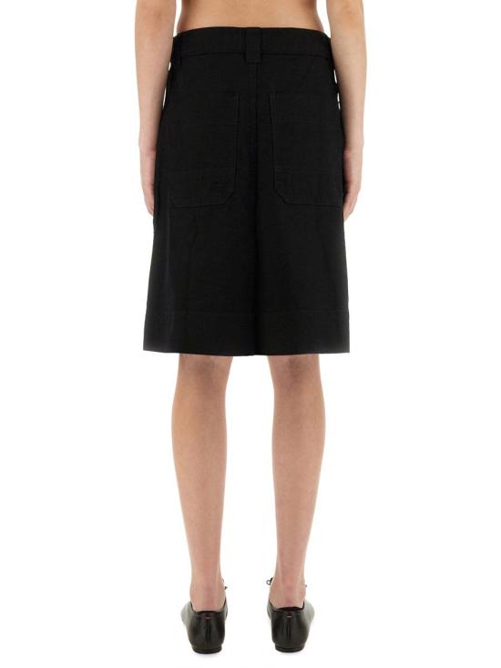  마가렛호웰 미디 스커트 WHSK0511S25KKP OFB OFF BLACK DOM - MARGARET HOWELL
