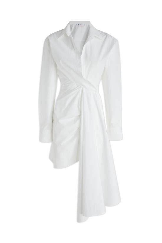  오프화이트 미디 원피스 OWDG002S23FAB001 0101