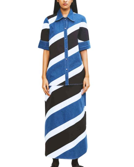  러브버드 데님 스커트 포톤 스커트