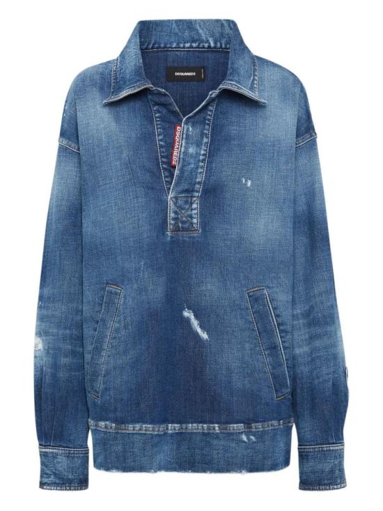 25FW 디스퀘어드2 데님 셔츠 S75NC1115S30872 470 NAVY BLUE