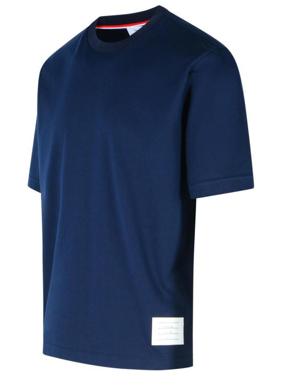 25FW 톰브라운 반팔 티셔츠 MJS288A 00042415 NAVY - THOM BROWNE