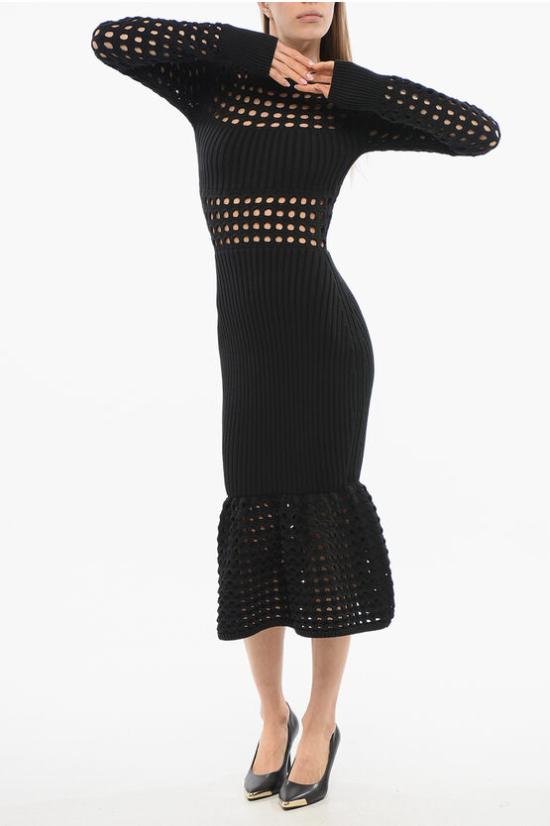  알렉산더 맥퀸 미디 원피스 780455Q1A8M 1000 Black - ALEXANDER MCQUEEN