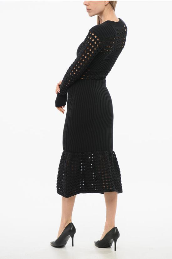  알렉산더 맥퀸 미디 원피스 780455Q1A8M 1000 Black - ALEXANDER MCQUEEN