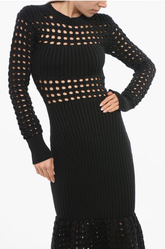  알렉산더 맥퀸 미디 원피스 780455Q1A8M 1000 Black - ALEXANDER MCQUEEN