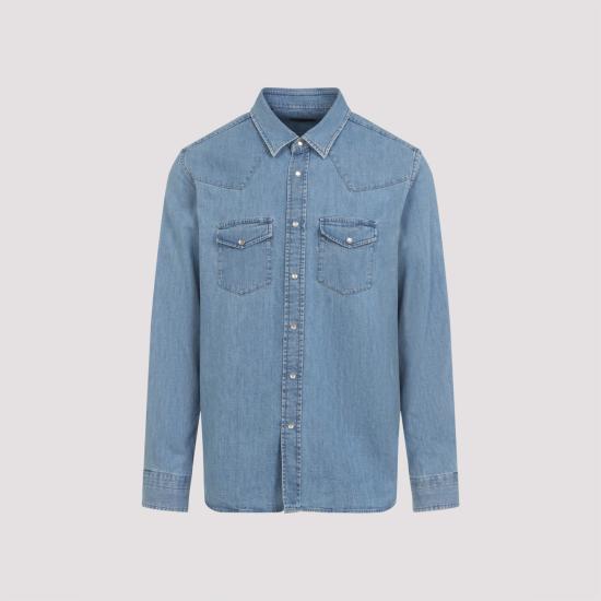 25FW 톰포드 데님 셔츠 HDS001 FMC239 HB414 WASHED BLUE - TOMFORD