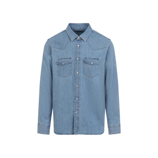 25FW 톰포드 데님 셔츠 HDS001 FMC239 HB414 WASHED BLUE - TOMFORD