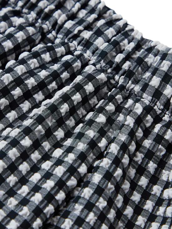 25FW 훈자 지 숏팬츠 SHORUNNERGIN BLACK GINGHAM - HUNZA G