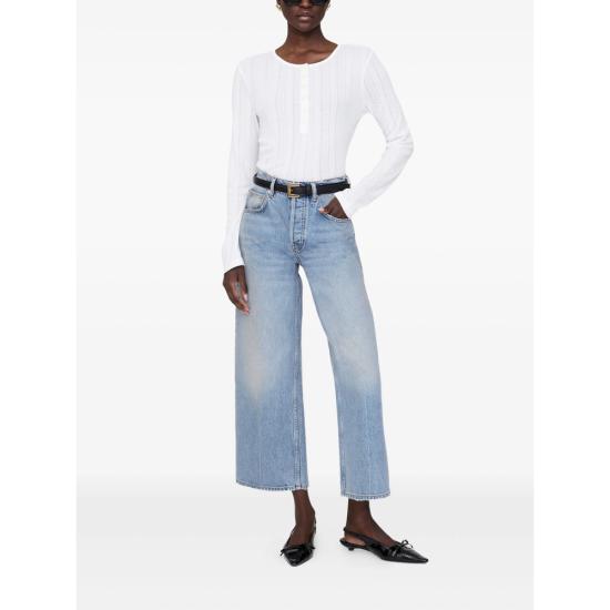 25FW 애니빙 긴팔 티셔츠 A 08 11225 OFW26 WHITE - ANINE BING