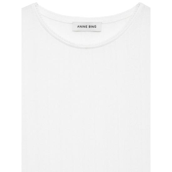 25FW 애니빙 반팔 티셔츠 A 08 11200 OFW26 WHITE - ANINE BING