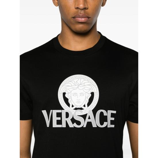 25FW 베르사체 탑 1A10088 1014226 1B000 BLACK - VERSACE