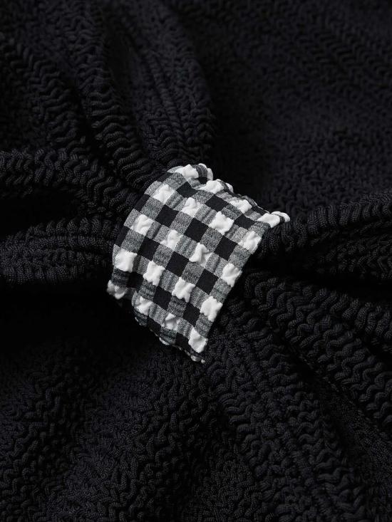 25FW 훈자 지 비키니 수영복 BJEANCR BLACK GINGHAM - HUNZA G