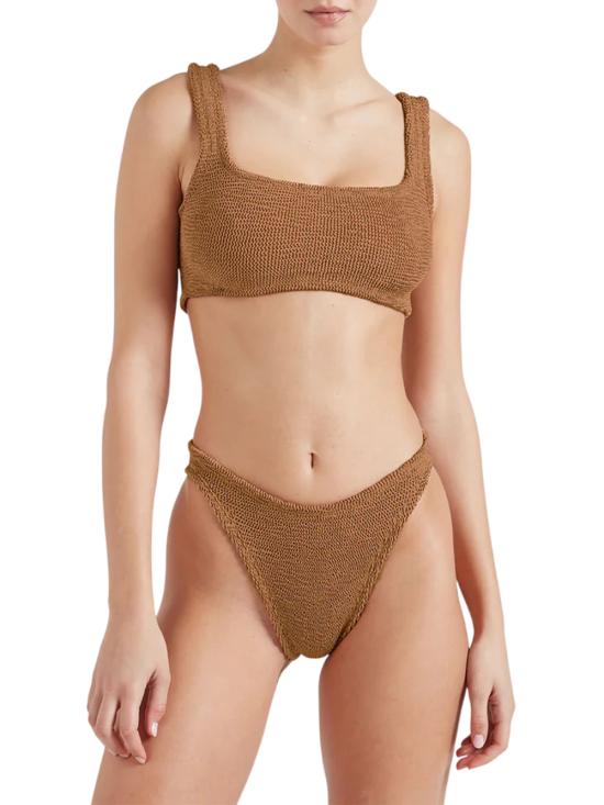 25FW 훈자 지 비치웨어 BXANDRAC METALLIC COCOA - HUNZA G