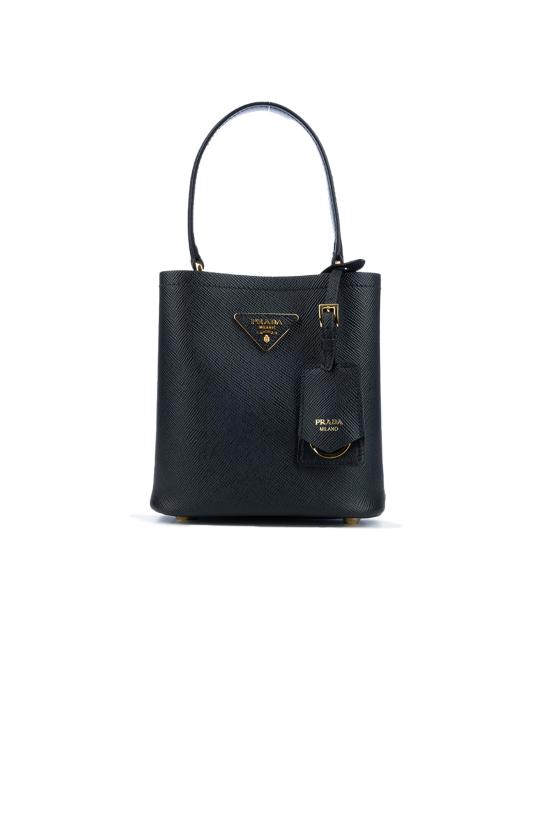 26FW 프라다 파니에 사피아노 가죽 스몰백 1BA217VOOD2ERX F0002 Nero