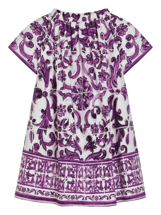 25FW [키즈] 돌체앤가바나 원피스 L54DH4 FI5LT H35DQ MAIOLICA VIOLA - DOLCE & GABBANA