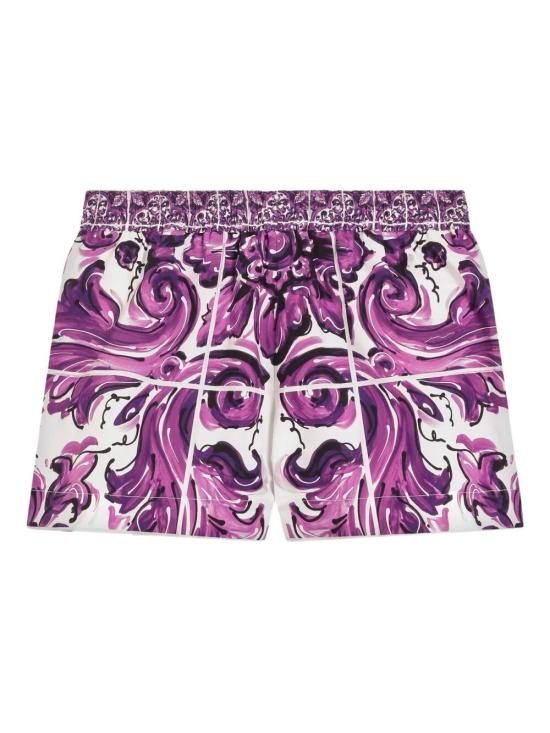 25FW [키즈] 돌체앤가바나 쇼츠/버뮤다 L53Q41 FI5JO H25DQ MAIOLICA VIOLA - DOLCE & GABBANA