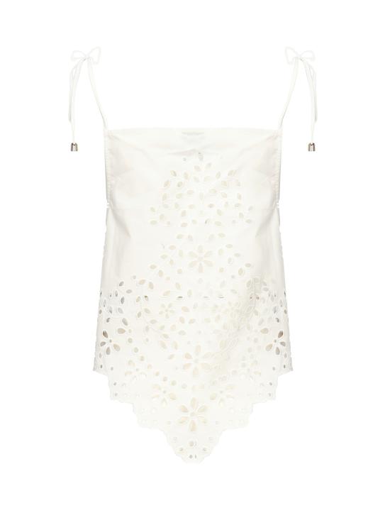 25SS 셀프 포트레이트 긴팔 티셔츠 SS25138T WHITE White - SELF PORTRAIT