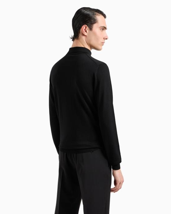 25FW 엠포리오 아르마니 폴로 티셔츠 8N1F43 1M67Z 0999 Black - EMPORIO ARMANI