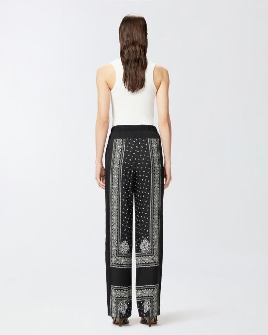 24FW 핑코 팔라초 팬츠 104663A2CK Z1T Nero lime - PINKO