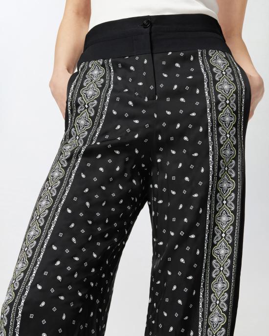 24FW 핑코 팔라초 팬츠 104663A2CK Z1T Nero lime - PINKO