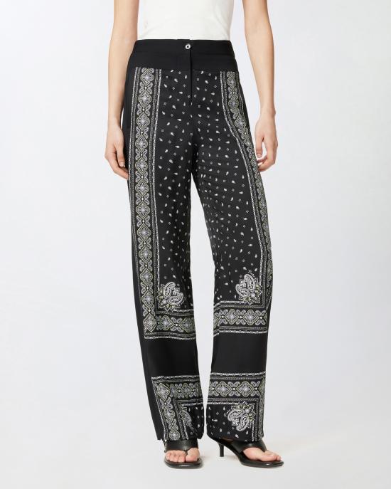 24FW 핑코 팔라초 팬츠 104663A2CK Z1T Nero lime - PINKO