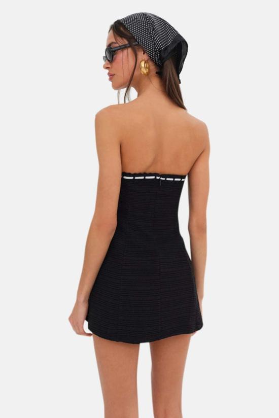  포러브앤레몬스 숏 원피스 포 러브 앤 레몬스 메이페어 크로셰 미니 드레스 블랙 - FOR LOVE & LEMONS