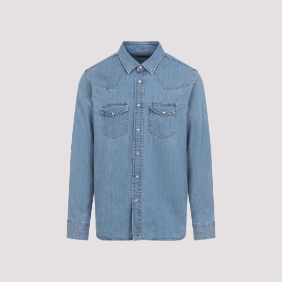 25FW 톰포드 데님 셔츠 HDS001 FMC239 HB414 WASHED BLUE - TOMFORD
