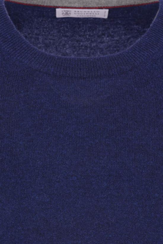 25FW 브루넬로 쿠치넬리 캐시미어 니트 스웨터 M2200100CQC24 SAPPHIRE LIGHT GRAY - BRUNELLO CUCINELLI