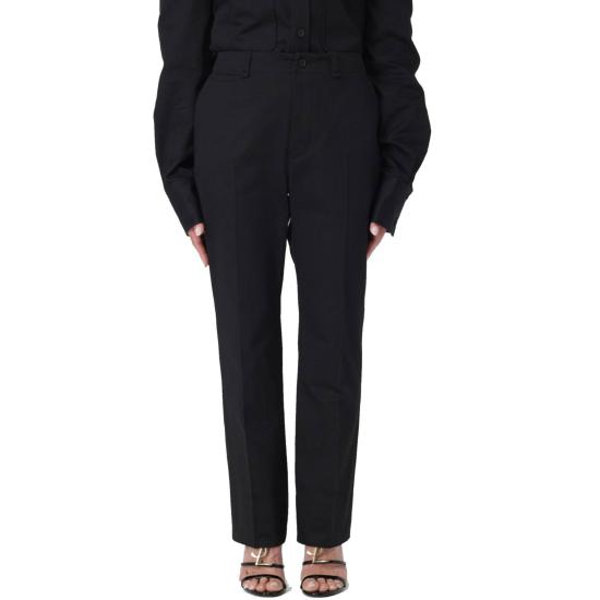  생로랑 코튼 드릴 스트레이트 레그 팬츠 786680Y1A62 1000 Black BLACK - SAINT LAURENT