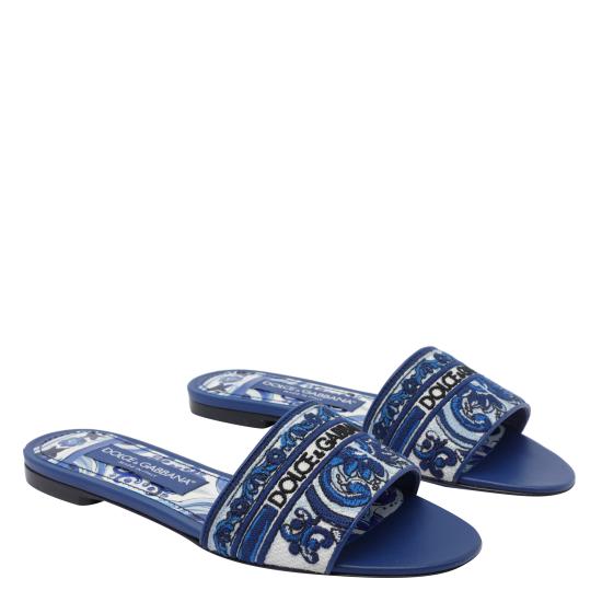 25FW 돌체앤가바나 뮬/슬리퍼 CQ0571 AV804HA3OB Blue - DOLCE & GABBANA