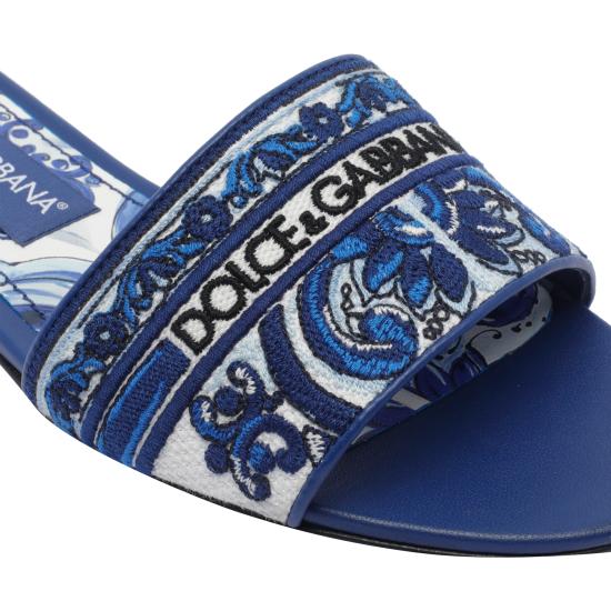 25FW 돌체앤가바나 뮬/슬리퍼 CQ0571 AV804HA3OB Blue - DOLCE & GABBANA
