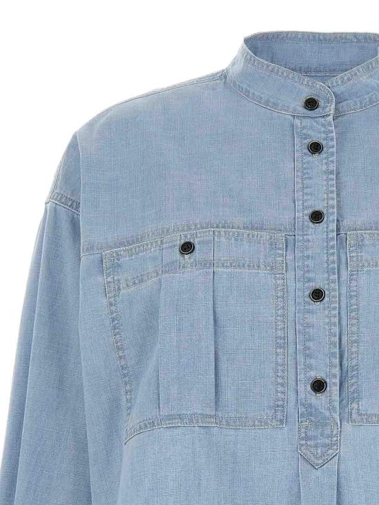  이자벨마랑에뚜왈 블라우스 HT0601FAC1I01E30LU Light Blue - ISABEL MARANT ETOILE