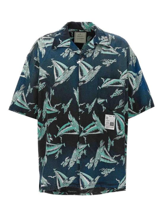 26SS 메종 미하라 야스히로 반팔 셔츠 J14SH187BLACK Blue