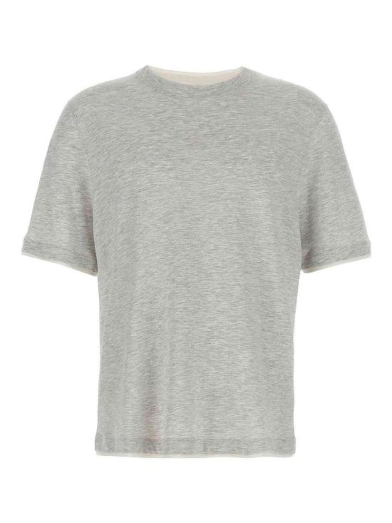 26SS 브루넬로 쿠치넬리 반팔 티셔츠 MW8357427CAG22 Grey