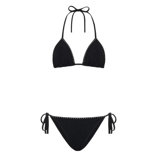 25FW 훈자 지 비키니 수영복 B GINA CR CRINKLE BLACK