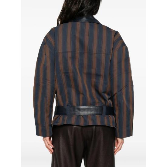 25FW 스티네 고야 바이커 자켓 SGJ043 2387 MISTR BLUE BROWN - STINE GOYA