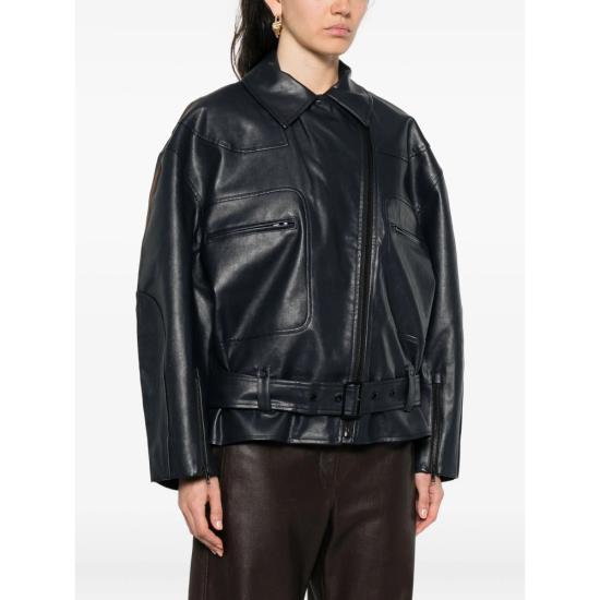 25FW 스티네 고야 바이커 자켓 SGJ043 2387 MISTR BLUE BROWN - STINE GOYA