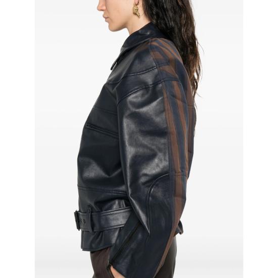 25FW 스티네 고야 바이커 자켓 SGJ043 2387 MISTR BLUE BROWN - STINE GOYA