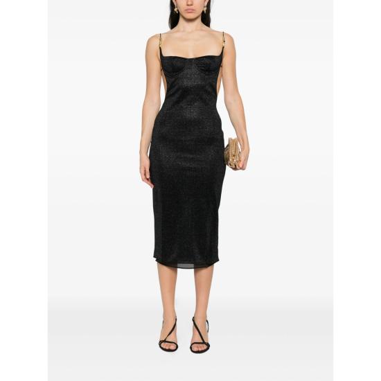 25FW 오세리 미디 원피스 LZDF257 GLAZED BLACK - OSÉREE