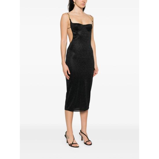 25FW 오세리 미디 원피스 LZDF257 GLAZED BLACK - OSÉREE