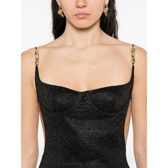 25FW 오세리 미디 원피스 LZDF257 GLAZED BLACK - OSÉREE