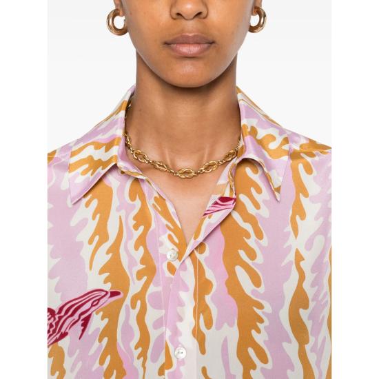 25FW Olivia Von Halle 팔라초 팬츠 PF25018 ALABAMA MIRA NEUTRALS BROWN - OTHER BRANDS