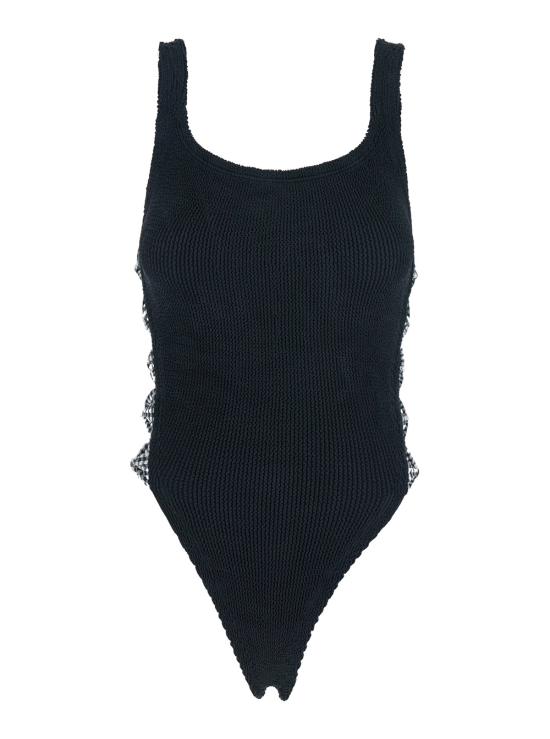 25FW 훈자 지 원피스 수영복 STIFFANYCRBLACKGINGHAM Black