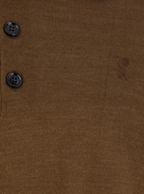 25FW 아미 폴로 티셔츠 HPL406KN0066216 Brown - AMI